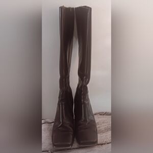 bebe Dark Brown Heeled Boots